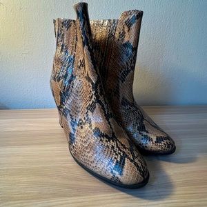 Schultz Snake Print Boots